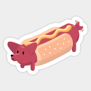 Corgi Fun In A Bun Sticker